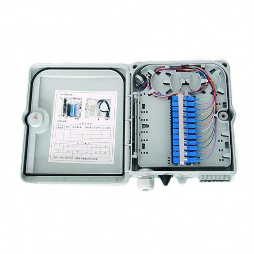DUVAR TİPİ 12 PORT FİBER OPTİK SONLANDIRMA KUTUSU 260X230x45 Av-Jefe